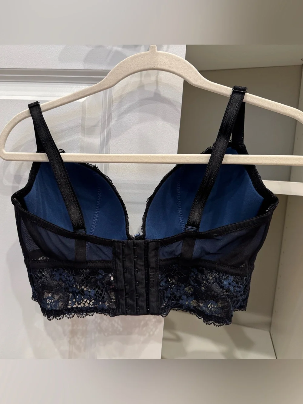 Adore Me Blue & Black Pacchi Contour Bra, Size 34G